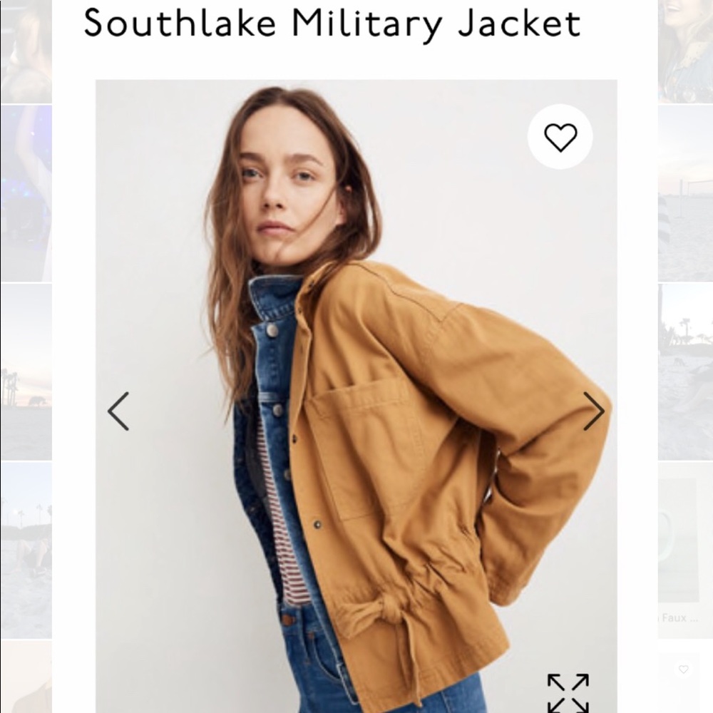 Madewell south lake military jacket Sahara color